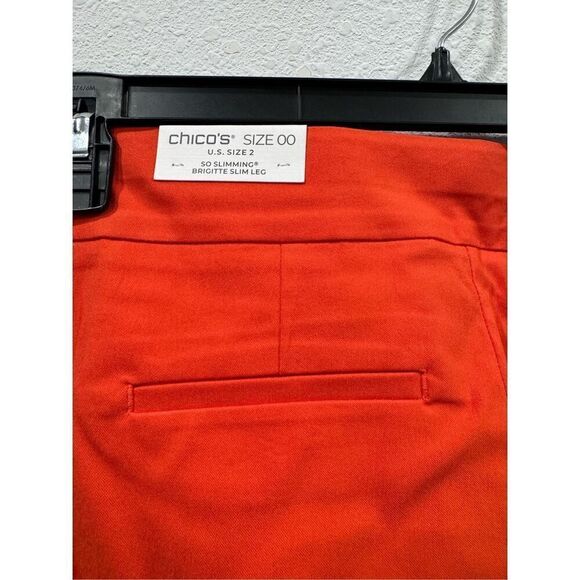 Chicos capri so slimming Brigitte slim leg size 2 color orange - Picture 5 of 7